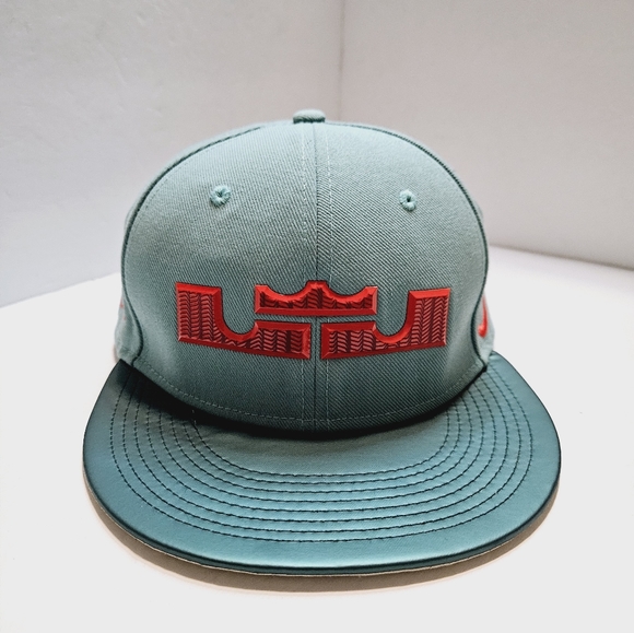 Nike True LeBron James Prohibition Snapback Teal Blue Hat Diffused Jade Cap - Picture 6 of 13